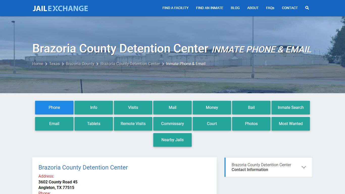 Inmate Phone - Brazoria County Detention Center, TX - Jail Exchange