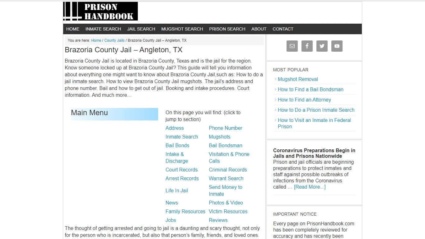 Brazoria County Jail – Angleton, TX